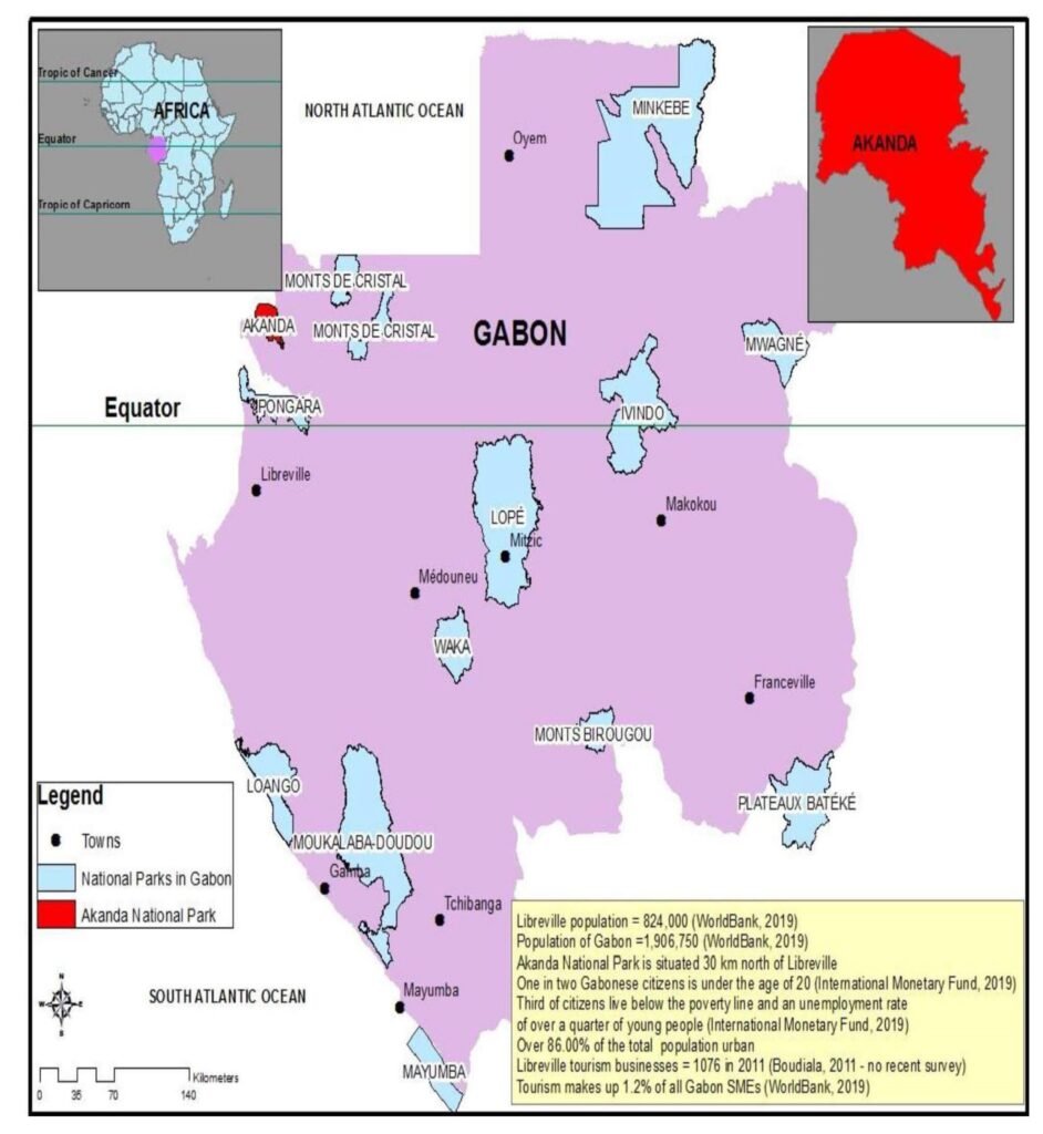 Map of National Parks of Gabon